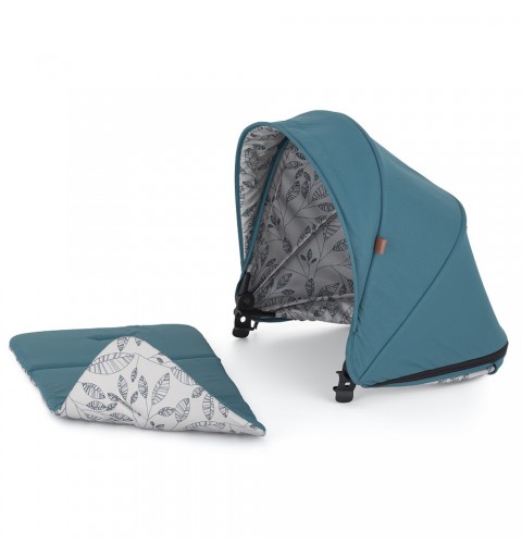 Petite&Mars - Budka z dwustronną wkładką do wózka Royal2 | Ocean Blue